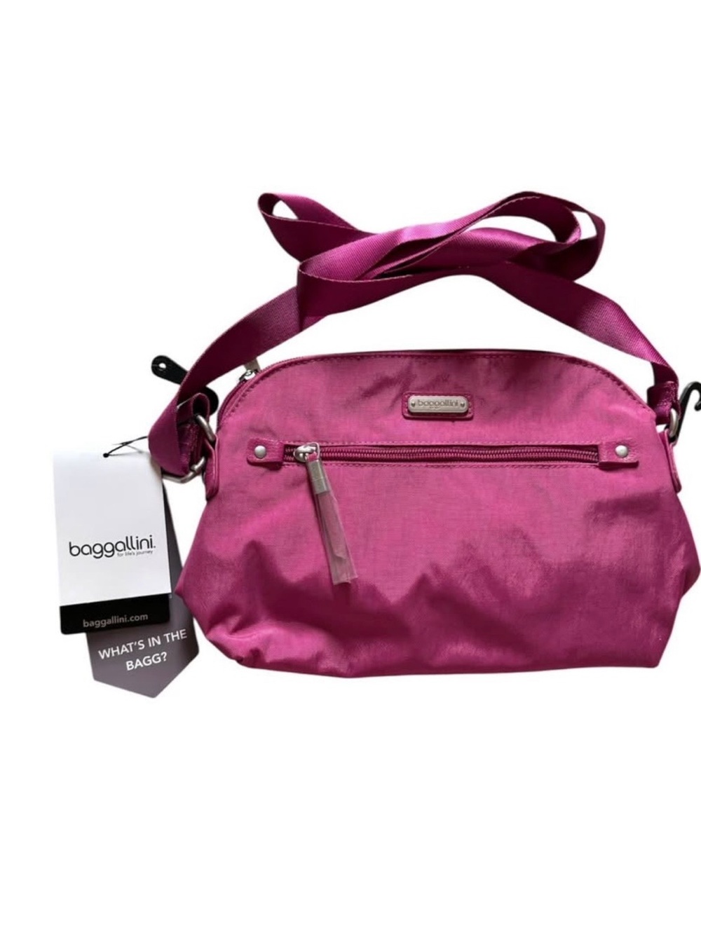 Baggallini Magenta Lightweight Crossbody Bag